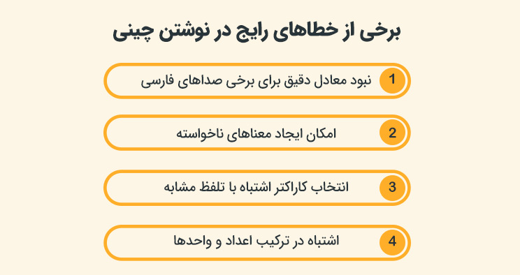 خطاهای رایج در نوشتن چینی