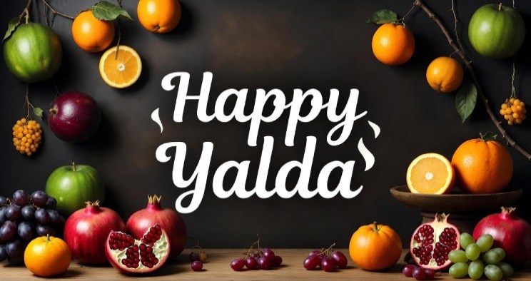 عکس نوشته یلدا مبارک به انگلیسی