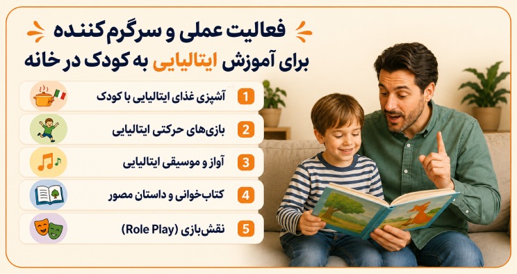 ۵ فعالیت عملی برای آموزش ایتالیایی به کودک در منزل